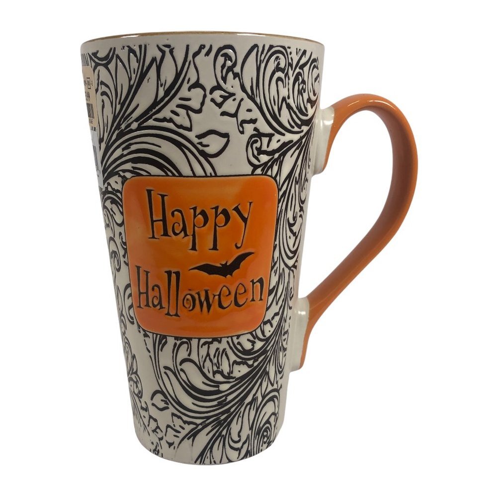 Homestylez Happy Halloween Tall Mug Ceramic Bats Horror Vampire Goth Home Decor